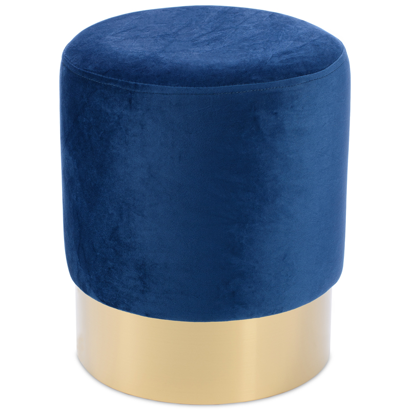 Пуф Una Puff blue Синий Золотой Пуф Una Puff blue Синий Золотой в Тюмени | Loft Concept