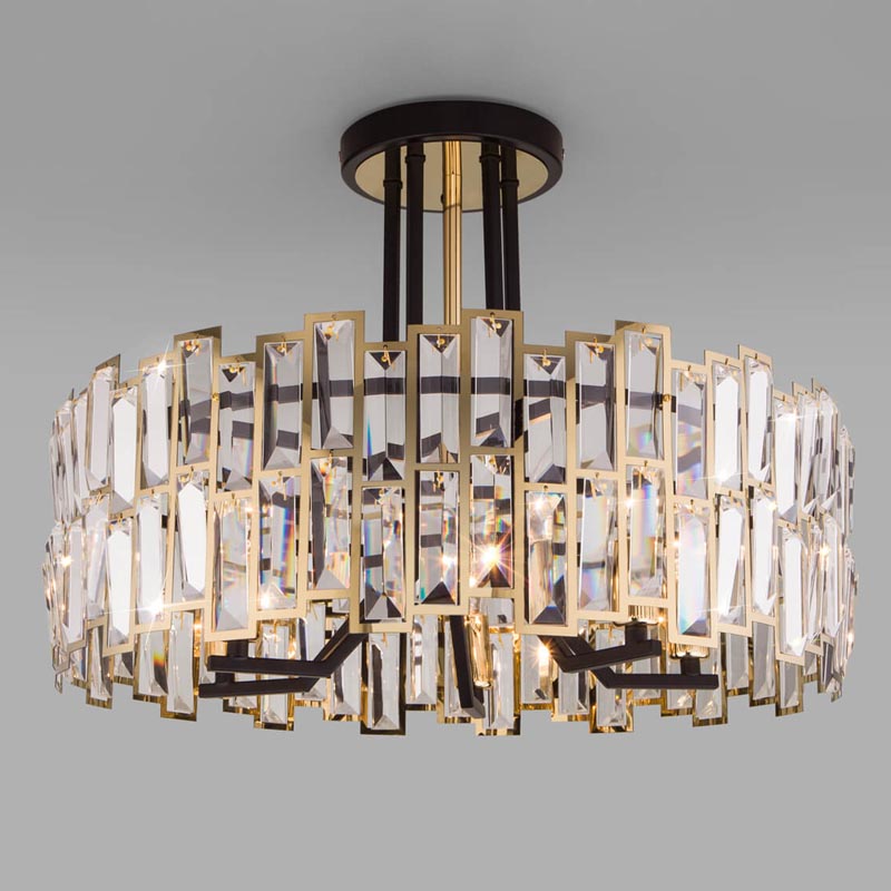 Потолочная люстра Darkness Chandelier gold 53 Черный Прозрачный (Transparent) Золотой Потолочная люстра Darkness Chandelier gold 53 Черный Прозрачный (Transparent) Золотой в Тюмени | Loft Concept