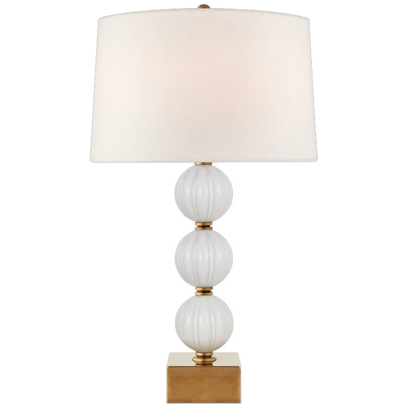 Настольная лампа SAZERAC LARGE TABLE LAMP White Белый Латунь Бежевый Настольная лампа SAZERAC LARGE TABLE LAMP White Белый Латунь Бежевый в Тюмени | Loft Concept