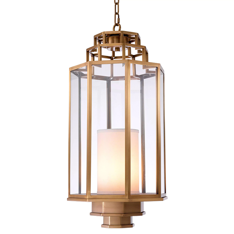 Подвесной светильник Eichholtz Lantern Monticello M Прозрачное Стекло Латунь Белый Подвесной светильник Eichholtz Lantern Monticello M Прозрачное Стекло Латунь Белый в Тюмени | Loft Concept