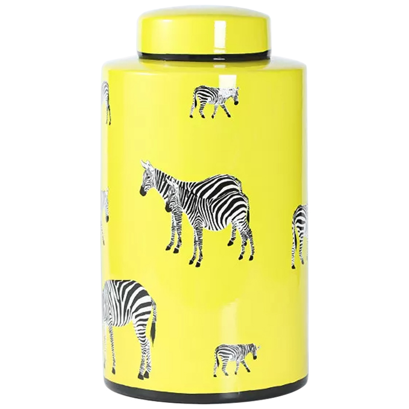 Ваза Yellow Vase Zebra Желтый Белый Черный Ваза Yellow Vase Zebra Желтый Белый Черный в Тюмени | Loft Concept