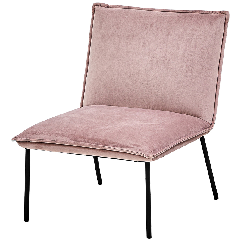 Кресло Corner Armchair Single pink Розовый пастельный Черный Кресло Corner Armchair Single pink Розовый пастельный Черный в Тюмени | Loft Concept