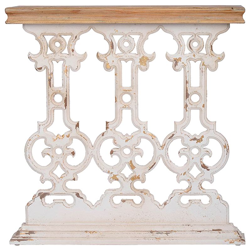 Винтажная консоль Aged Wood Коричневый Белый Винтажная консоль Aged Wood Коричневый Белый в Тюмени | Loft Concept