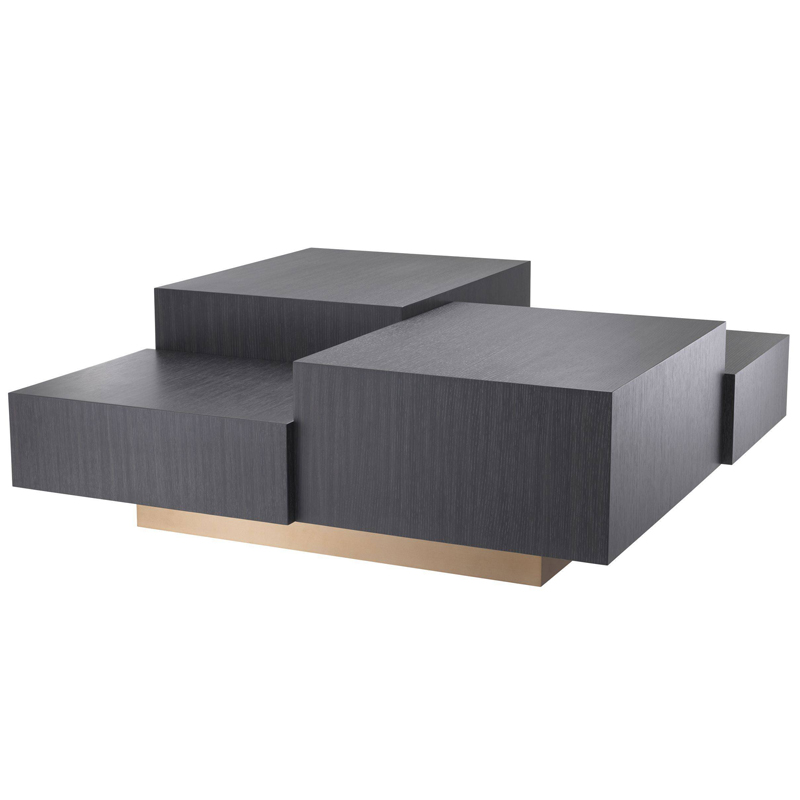 Кофейный стол Eichholtz Coffee Table Nerone Дерево Темно-Серый Матовая латунь Кофейный стол Eichholtz Coffee Table Nerone Дерево Темно-Серый Матовая латунь в Тюмени | Loft Concept