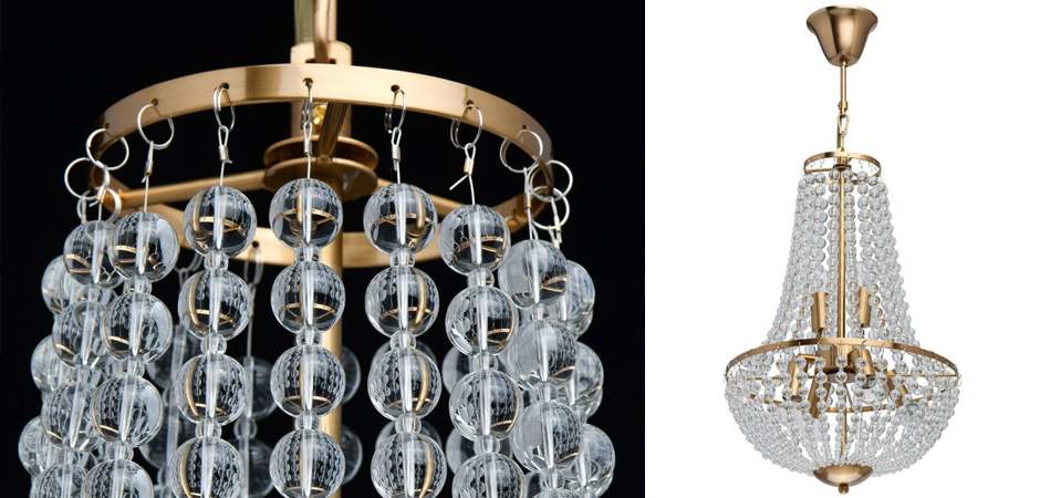 Люстра Virginia Clear Beads Chandelier Gold Люстра Virginia Clear Beads Chandelier Gold - Loft-Concept в Тюмени