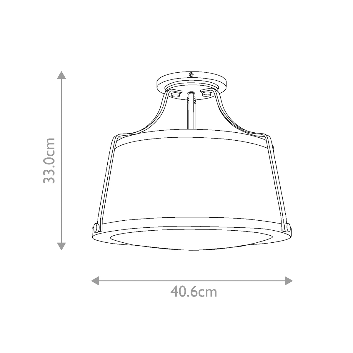 Потолочный светильник со светлым текстильным абажуром Hinkley в Тюмени