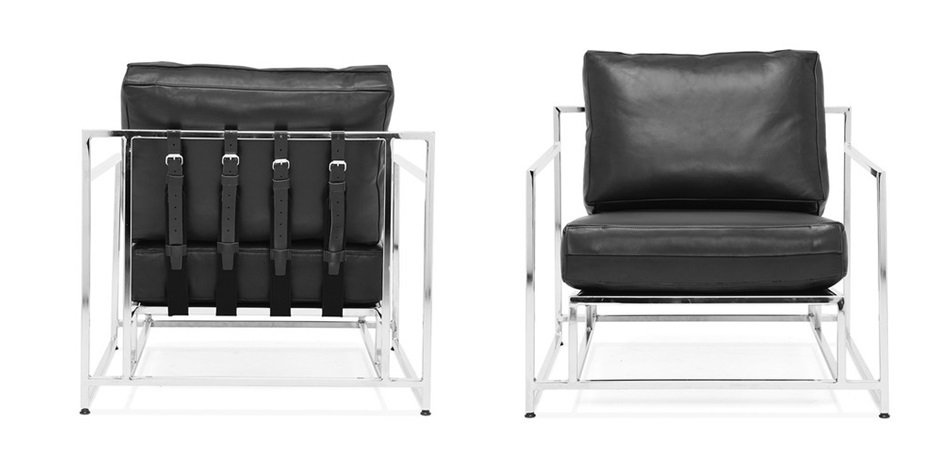 Кресло Black Calfskin Armchair Кресло Black Calfskin Armchair - Loft-Concept в Тюмени