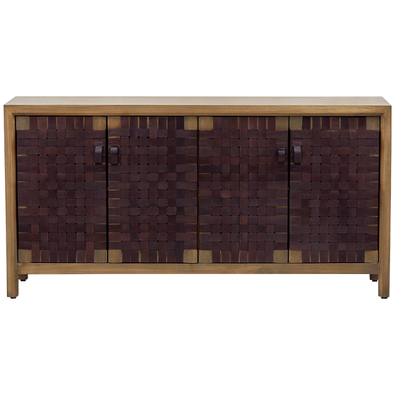 Комод Braided Leather Wood Chest of Drawers L Древесина Коричневый Комод Braided Leather Wood Chest of Drawers L Древесина Коричневый в Тюмени | Loft Concept