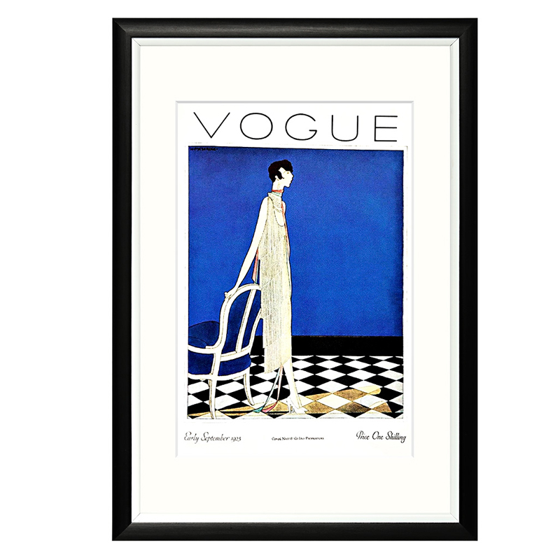Постер Vogue September 1925 Синий Черный Белый Постер Vogue September 1925 Синий Черный Белый в Тюмени | Loft Concept