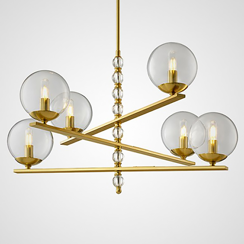 Люстра FONDO Chandelier Латунь Прозрачный Люстра FONDO Chandelier Латунь Прозрачный в Тюмени | Loft Concept