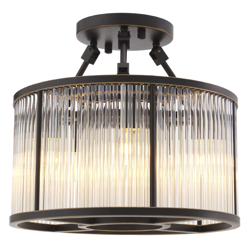 Потолочный светильник Eichholtz Ceiling Lamp Bernardi S Bronze Темная бронза Прозрачное Стекло Потолочный светильник Eichholtz Ceiling Lamp Bernardi S Bronze Темная бронза Прозрачное Стекло в Тюмени | Loft Concept