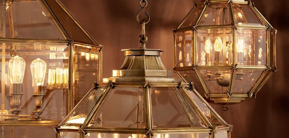 Люстра Lantern Owen Brass M - Loft-Concept в Тюмени