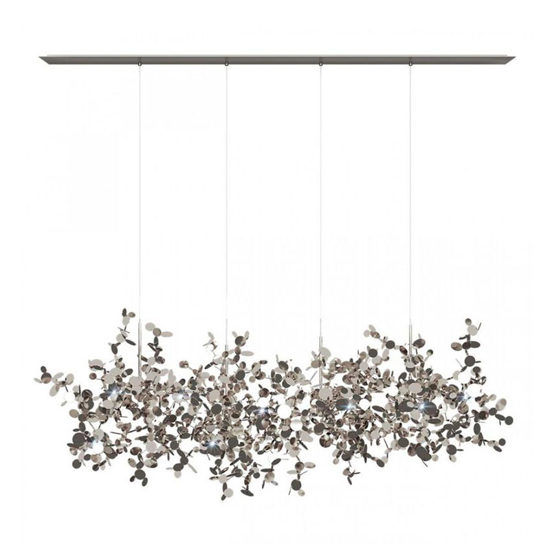 Люстра Terzani Argent Suspension Linear Silver длина 120 см Серебряный Люстра Terzani Argent Suspension Linear Silver длина 120 см Серебряный в Тюмени | Loft Concept