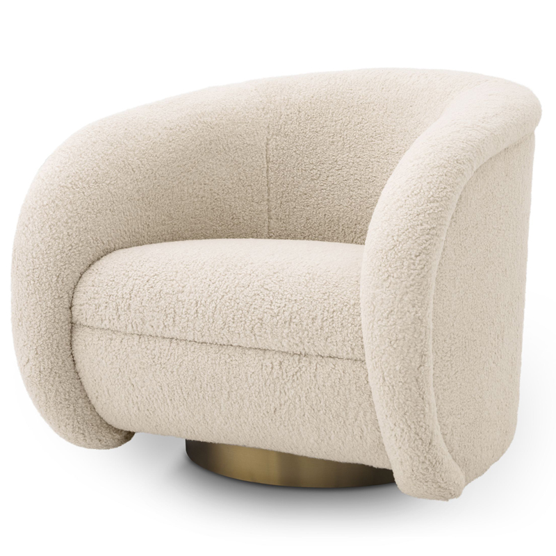 Кресло Eichholtz Swivel Chair Cristo Кремовый Латунь Кресло Eichholtz Swivel Chair Cristo Кремовый Латунь в Тюмени | Loft Concept