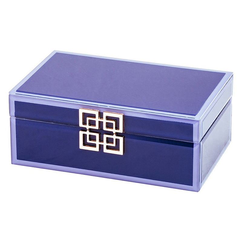 Шкатулка Dark Blue Glass Box Синий Шкатулка Dark Blue Glass Box Синий в Тюмени | Loft Concept