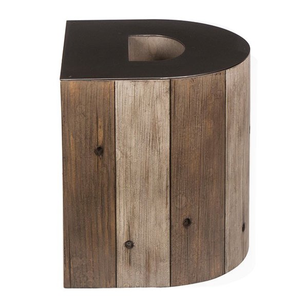 Столик Wooden Alphabet D Side Table Графит Коричневый Столик Wooden Alphabet D Side Table Графит Коричневый в Тюмени | Loft Concept