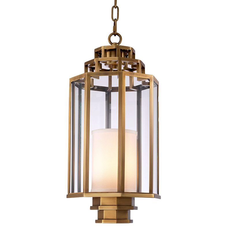 Подвесной светильник Eichholtz Lantern Monticello S Латунь Белый Прозрачное Стекло Подвесной светильник Eichholtz Lantern Monticello S Латунь Белый Прозрачное Стекло в Тюмени | Loft Concept