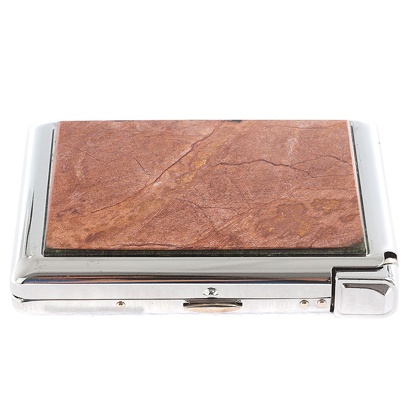 Портсигар на 20 сигарет с газовой зажигалкой из натурального камня Яшма Stone Cigarettes Cases Коричневый Серебряный Портсигар на 20 сигарет с газовой зажигалкой из натурального камня Яшма Stone Cigarettes Cases Коричневый Серебряный в Тюмени | Loft Concept