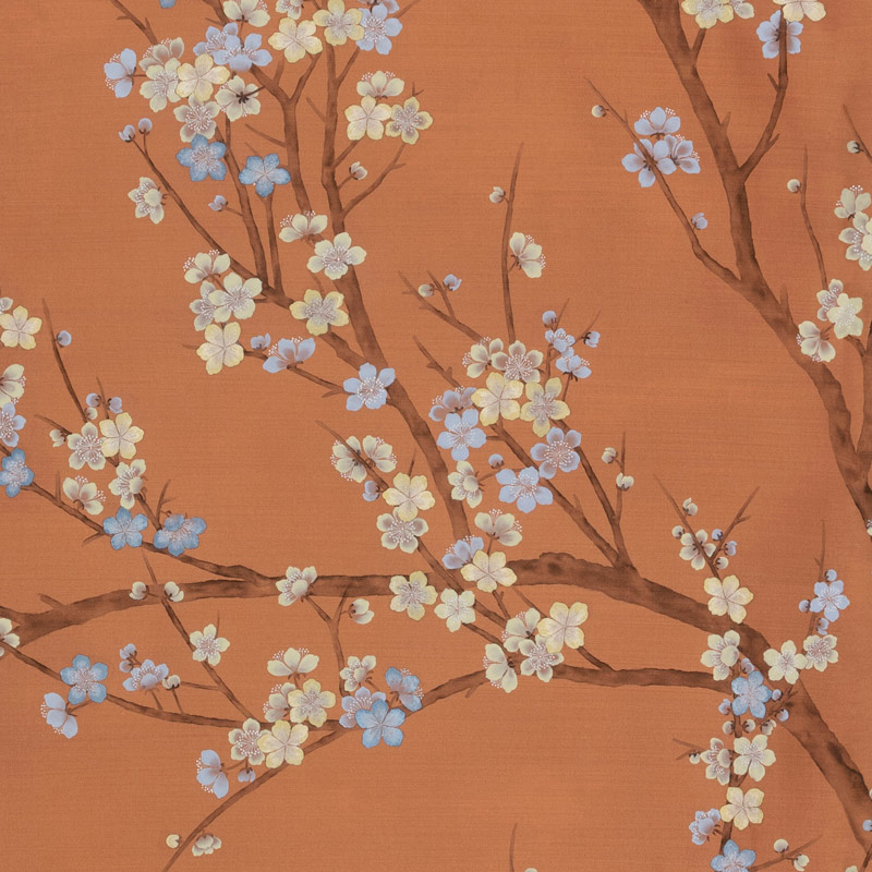 Обои ручная роспись Nara Original colourway on Bronze metallic silk Обои ручная роспись Nara Original colourway on Bronze metallic silk в Тюмени | Loft Concept