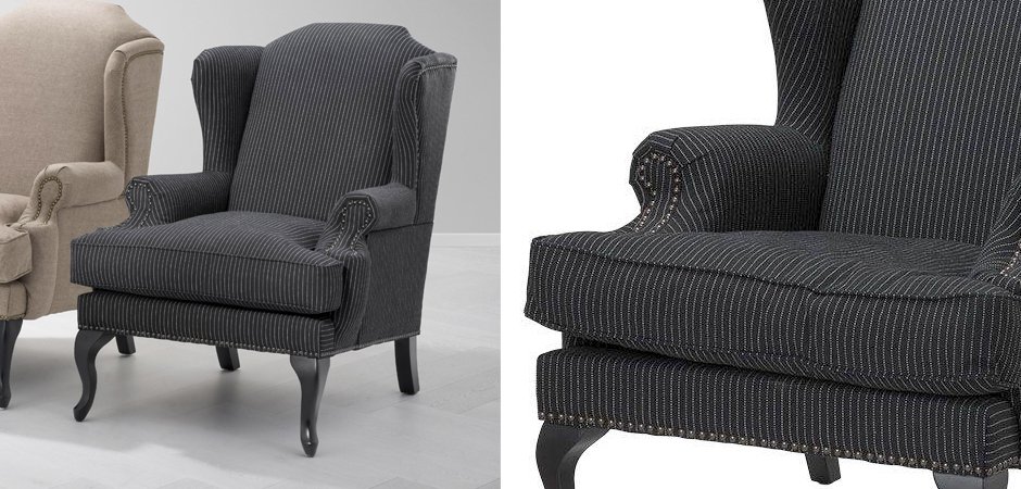 Кресло Eichholtz Chair Frank Sinatra Black & white Кресло Eichholtz Chair Frank Sinatra Black & white - Loft-Concept в Тюмени