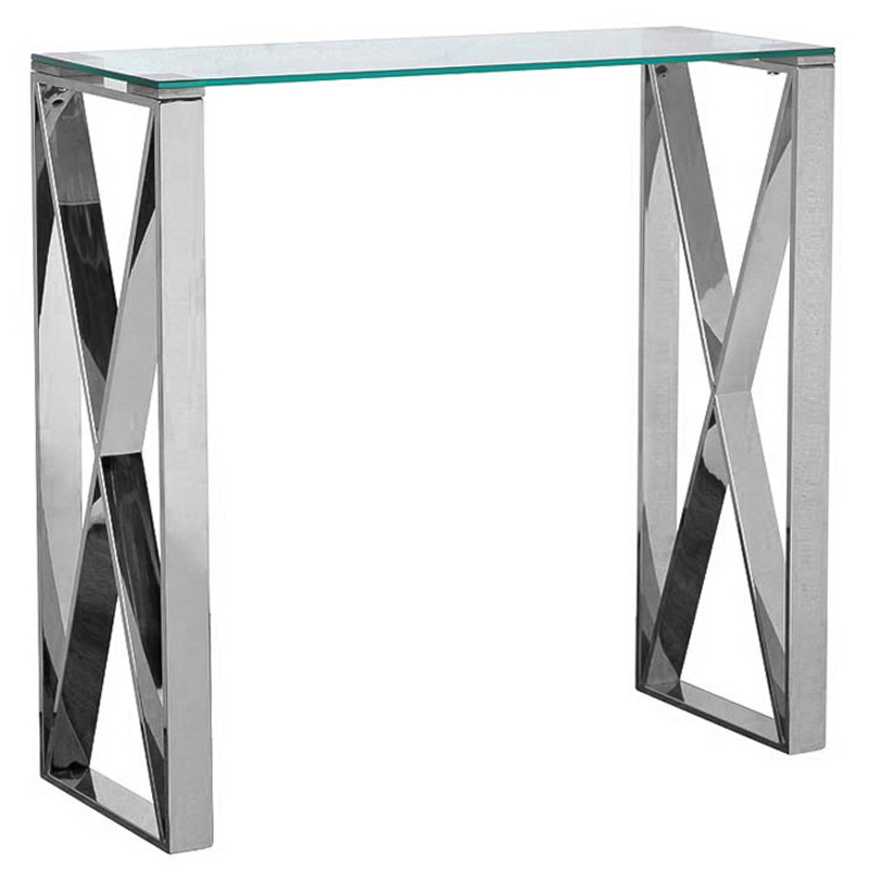 Консоль Silver Luxury Console Прозрачное Стекло Серебряный Консоль Silver Luxury Console Прозрачное Стекло Серебряный в Тюмени | Loft Concept
