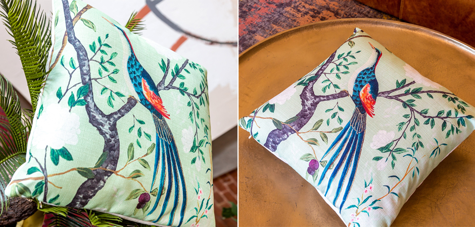 Декоративная подушка Beige and Green Chinoiserie 5 - Loft-Concept в Тюмени