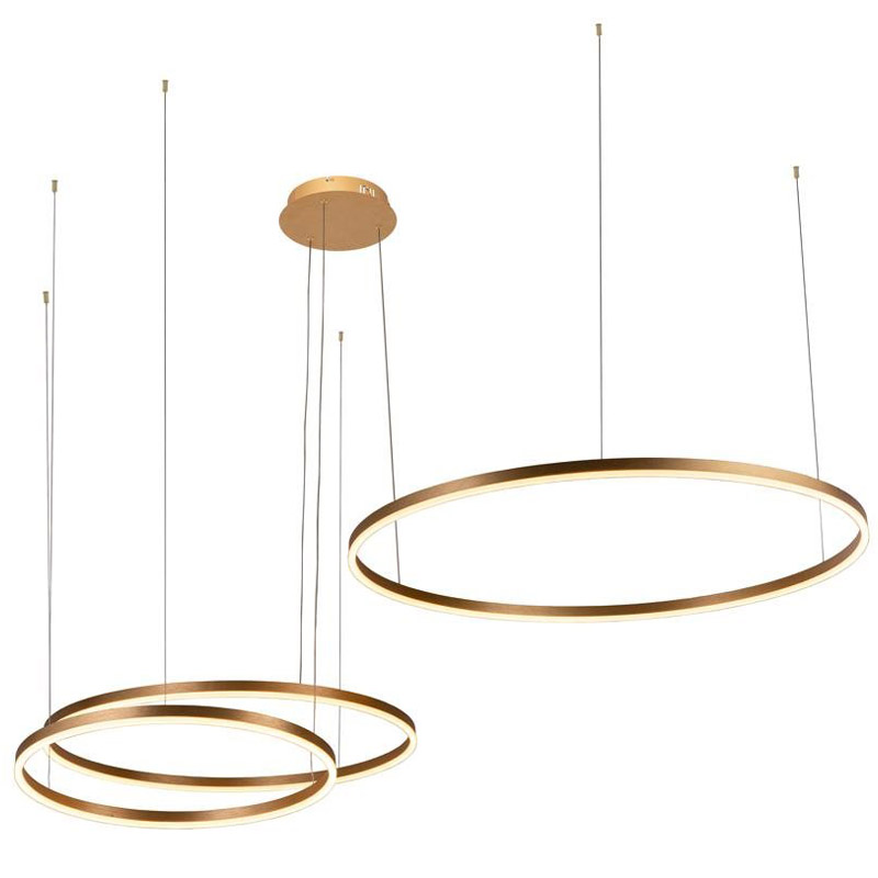 Люстра Yvette Ring Horizontal Trio Золотой Люстра Yvette Ring Horizontal Trio Золотой в Тюмени | Loft Concept