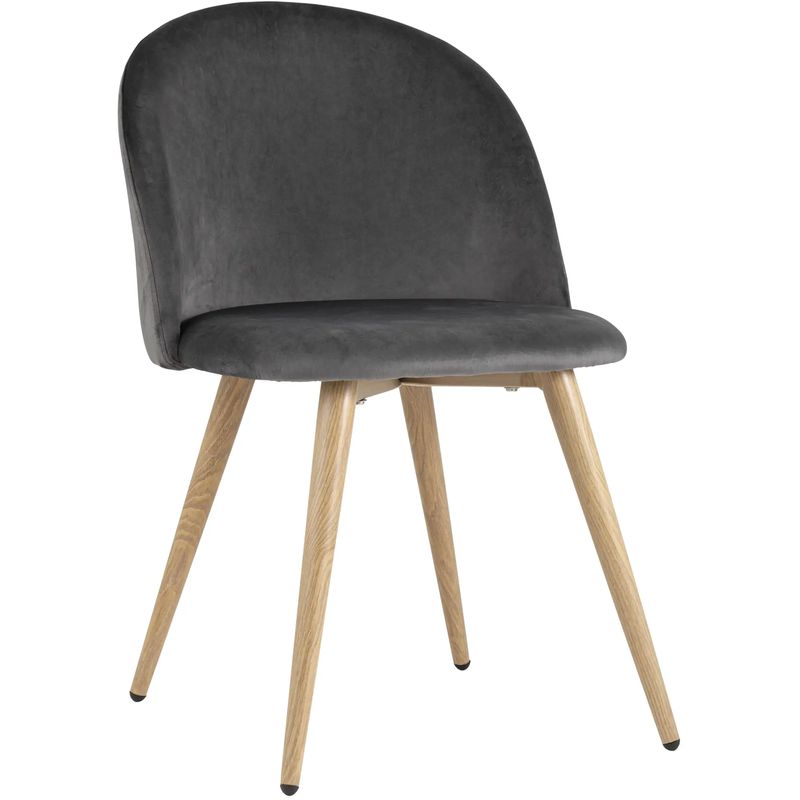 Стул Miruna Chair II Серый Велюр Серый Древесина Стул Miruna Chair II Серый Велюр Серый Древесина в Тюмени | Loft Concept