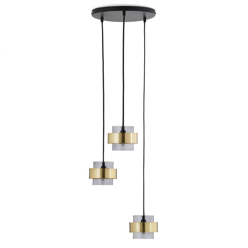 Люстра Truvor Chandelier Стекло Смок Латунь Люстра Truvor Chandelier Стекло Смок Латунь в Тюмени | Loft Concept