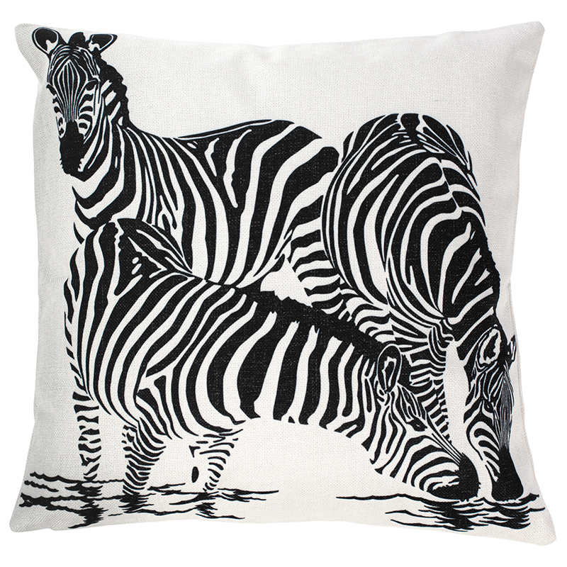 Подушка Three Zebras Черно-белый Подушка Three Zebras Черно-белый в Тюмени | Loft Concept