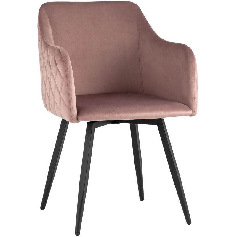 Стул Вращающийся Nika Chair Цвет Пыльная Роза Розовый пастельный Черный Стул Вращающийся Nika Chair Цвет Пыльная Роза Розовый пастельный Черный в Тюмени | Loft Concept