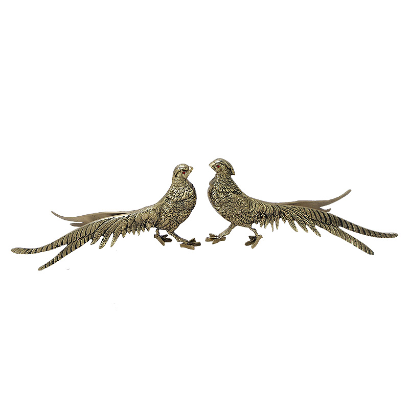 Статуэтка бронзовая пара Фазаны золотые Bronze Birds Золотой Статуэтка бронзовая пара Фазаны золотые Bronze Birds Золотой в Тюмени | Loft Concept