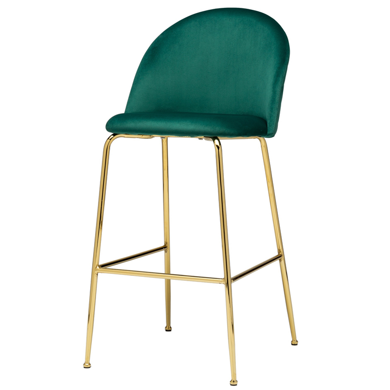 Барный стул Vendramin Bar Stool green Зеленый Глянцевое золото Барный стул Vendramin Bar Stool green Зеленый Глянцевое золото в Тюмени | Loft Concept