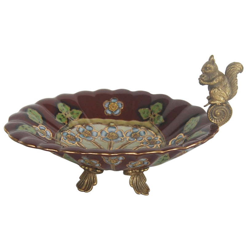 Блюдо Burgundy dish Бронза Бургундский красный Блюдо Burgundy dish Бронза Бургундский красный в Тюмени | Loft Concept