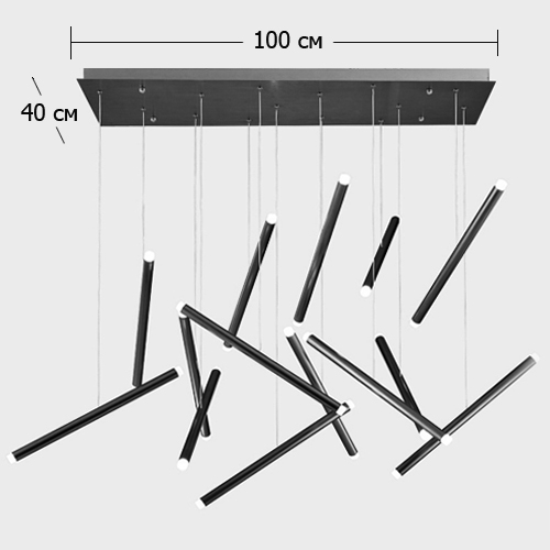 Люстра Dutti D0068 LED Chandelier Modern 14 black Люстра Dutti D0068 LED Chandelier Modern 14 black в Тюмени