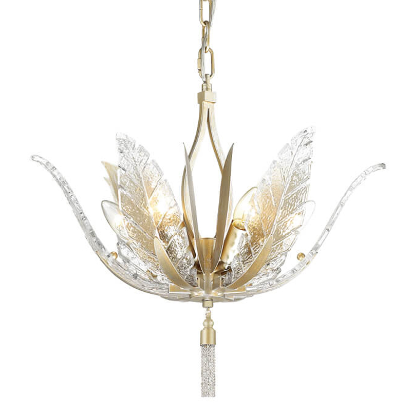 Люстра Glass Petals Chandelier 50 Золотой Прозрачный (Transparent) Люстра Glass Petals Chandelier 50 Золотой Прозрачный (Transparent) в Тюмени | Loft Concept