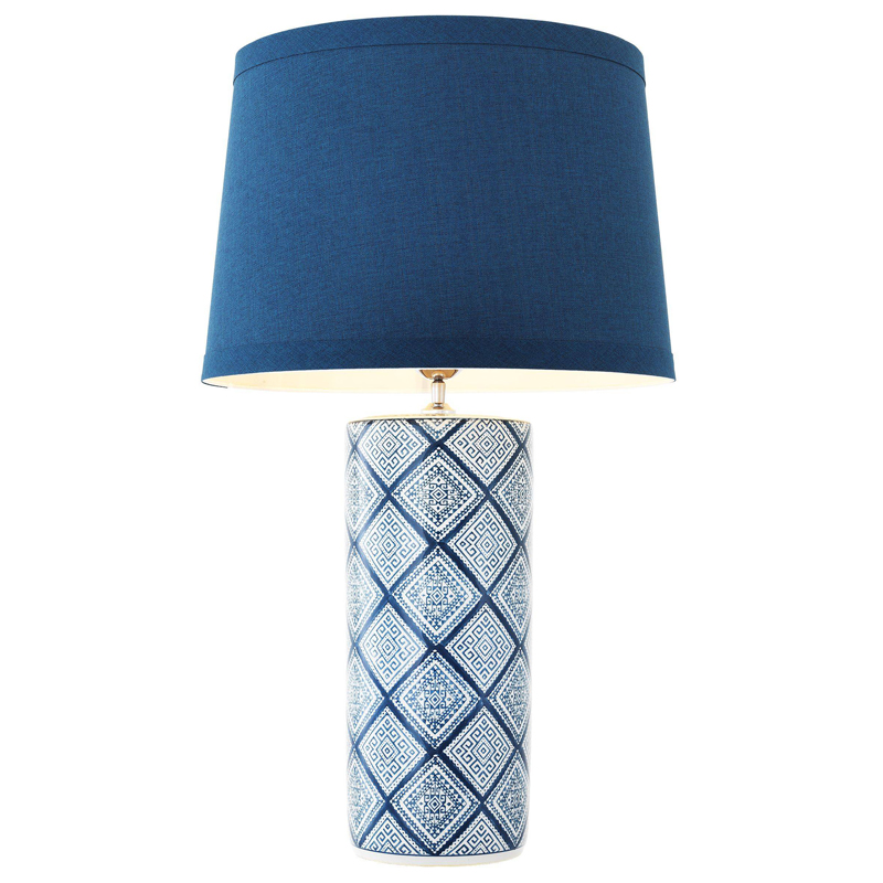 Настольная лампа Eichholtz Table Lamp Forever Белый Синий Настольная лампа Eichholtz Table Lamp Forever Белый Синий в Тюмени | Loft Concept