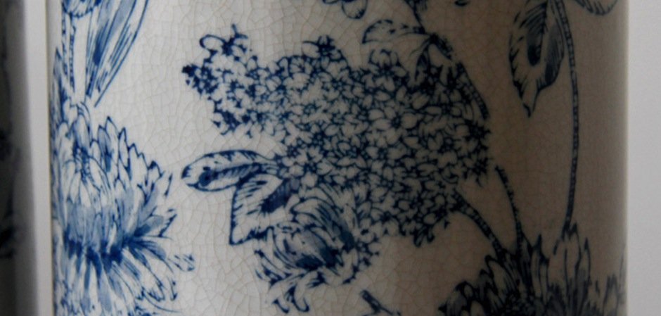 Вазы blue and white ornament Комплект из 2-х Вазы blue and white ornament Комплект из 2-х - Loft-Concept в Тюмени