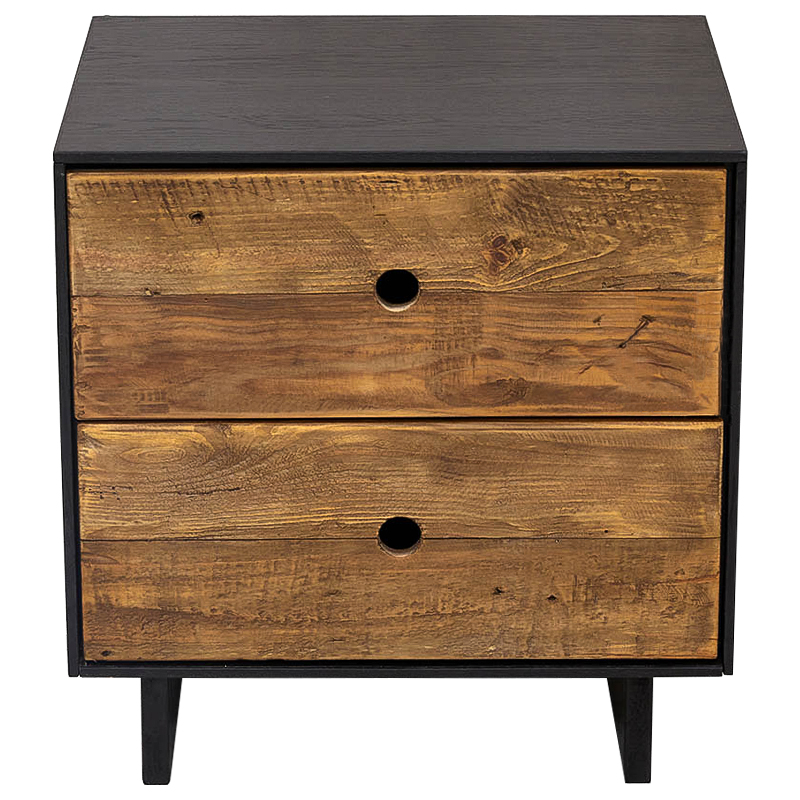Тумбочка с 2-мя ящиками Russell Nightstand Коричневый Древесина Тумбочка с 2-мя ящиками Russell Nightstand Коричневый Древесина в Тюмени | Loft Concept