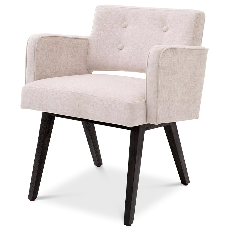 Стул Eichholtz Dining Chair Locarno Beige Бежевый Черный Стул Eichholtz Dining Chair Locarno Beige Бежевый Черный в Тюмени | Loft Concept