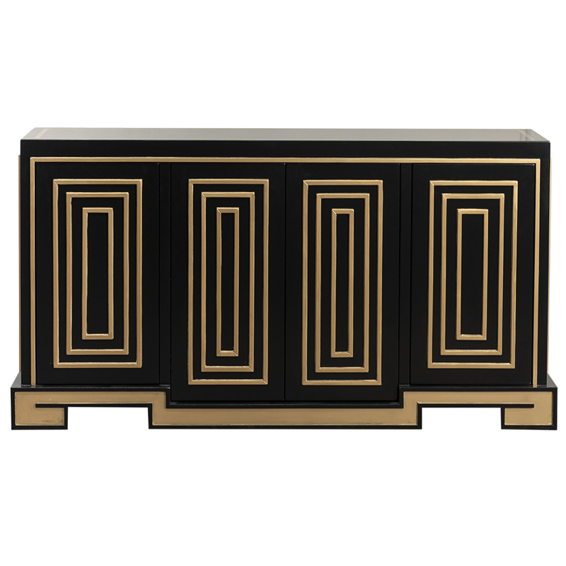 Комод в стиле арт-деко Meandro Chest of drawers Черный Черный Золотой Комод в стиле арт-деко Meandro Chest of drawers Черный Черный Золотой в Тюмени | Loft Concept