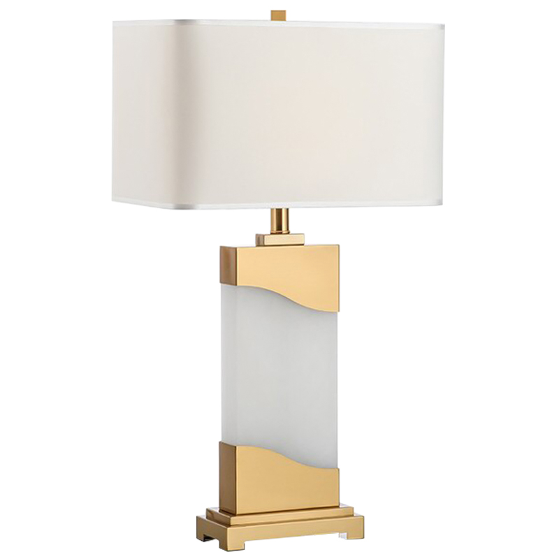 Настольная лампа Savatier Table Lamp Белый Латунь Настольная лампа Savatier Table Lamp Белый Латунь в Тюмени | Loft Concept