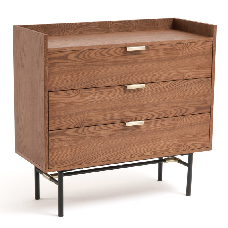 Комод с бортиками Torgny Chest of drawers Орех Латунь Комод с бортиками Torgny Chest of drawers Орех Латунь в Тюмени | Loft Concept