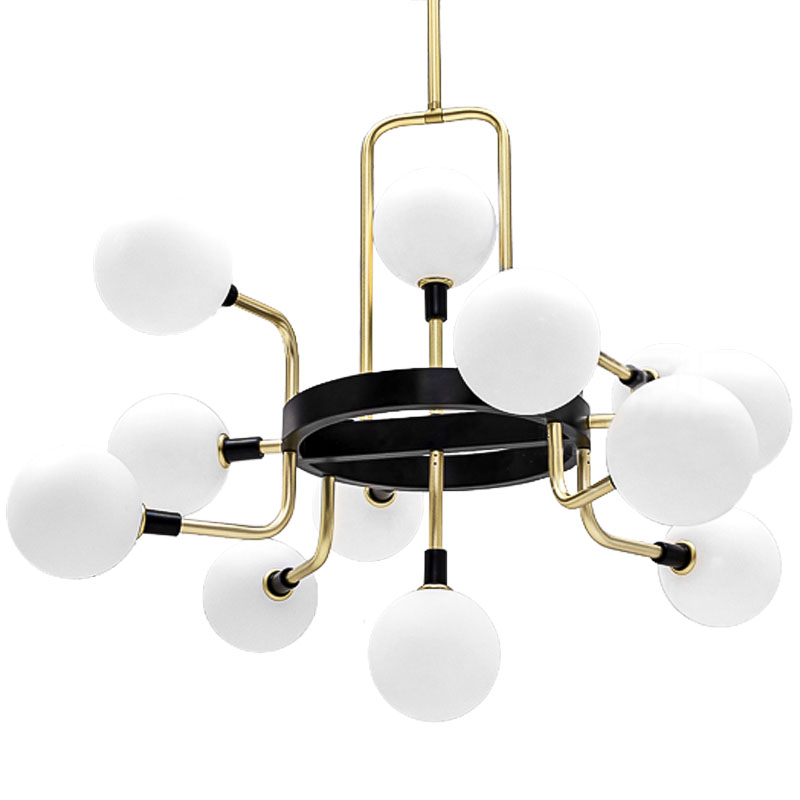 Люстра TECH Lighting Viaggio Chandelier 12 Черный Белый Глянцевое золото Люстра TECH Lighting Viaggio Chandelier 12 Черный Белый Глянцевое золото в Тюмени | Loft Concept