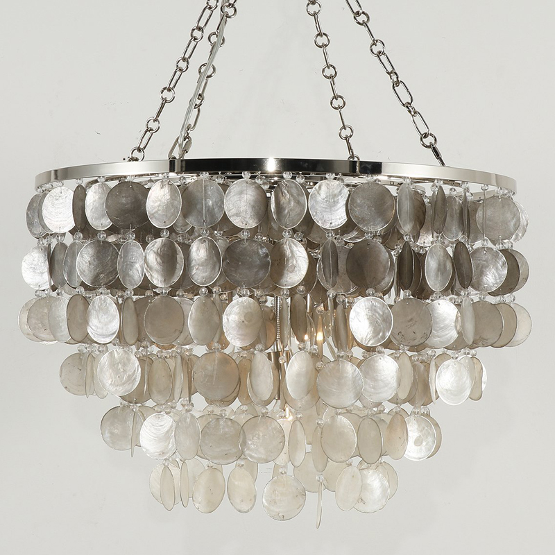 Люстра из ракушек SHELL Chandelier grey 61 Перламутровый Серый Люстра из ракушек SHELL Chandelier grey 61 Перламутровый Серый в Тюмени | Loft Concept