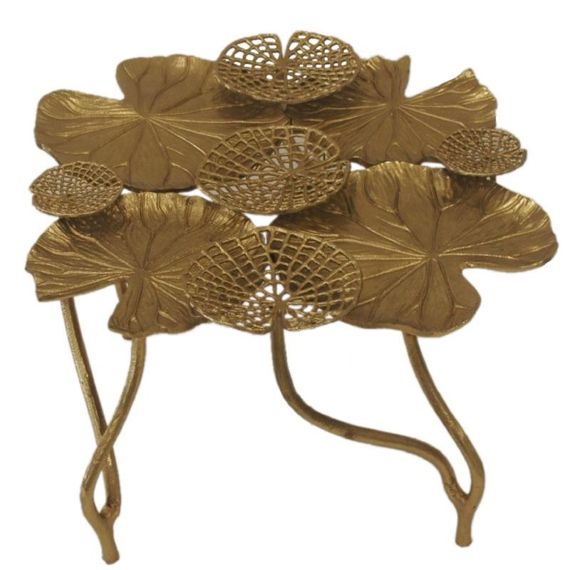 Кофейный стол Water Lily Leaves Table Золотой Кофейный стол Water Lily Leaves Table Золотой в Тюмени | Loft Concept