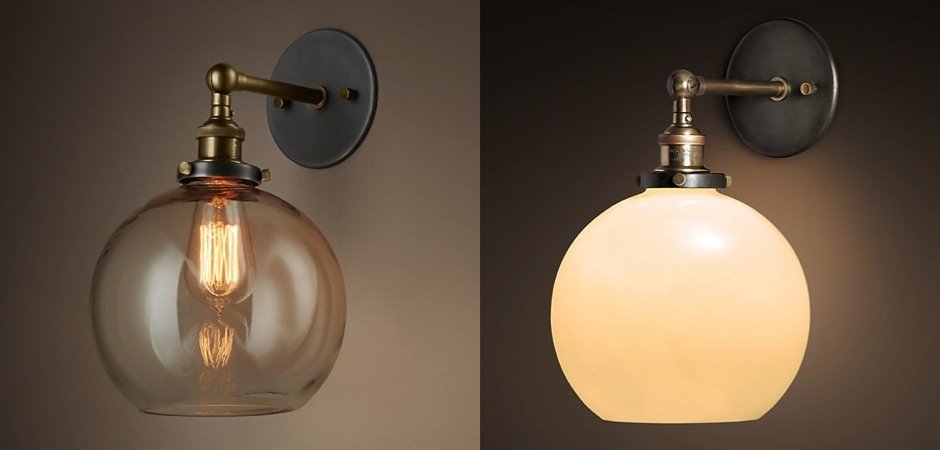 Бра Loft Clear Glass Sphere Cloche Бра Loft Clear Glass Sphere Cloche - Loft-Concept в Тюмени