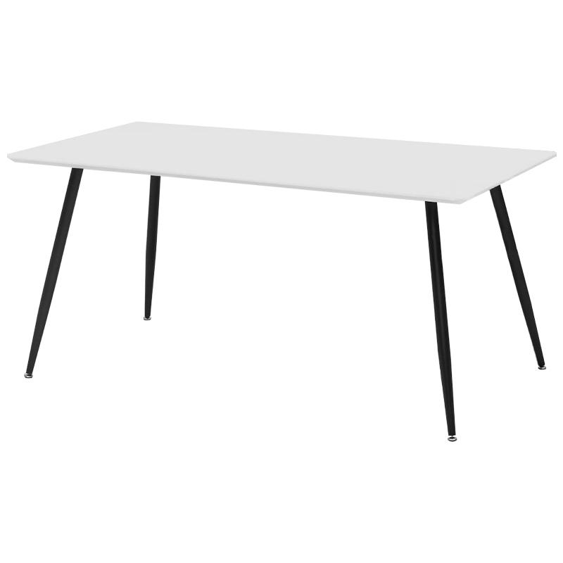 Обеденный стол с белой прямоугольной столешницей Rosio Dinner Table Белый Черный Обеденный стол с белой прямоугольной столешницей Rosio Dinner Table Белый Черный в Тюмени | Loft Concept