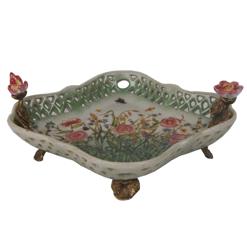 Блюдо Flower Meadow Dish Мульти Бронза Блюдо Flower Meadow Dish Мульти Бронза в Тюмени | Loft Concept