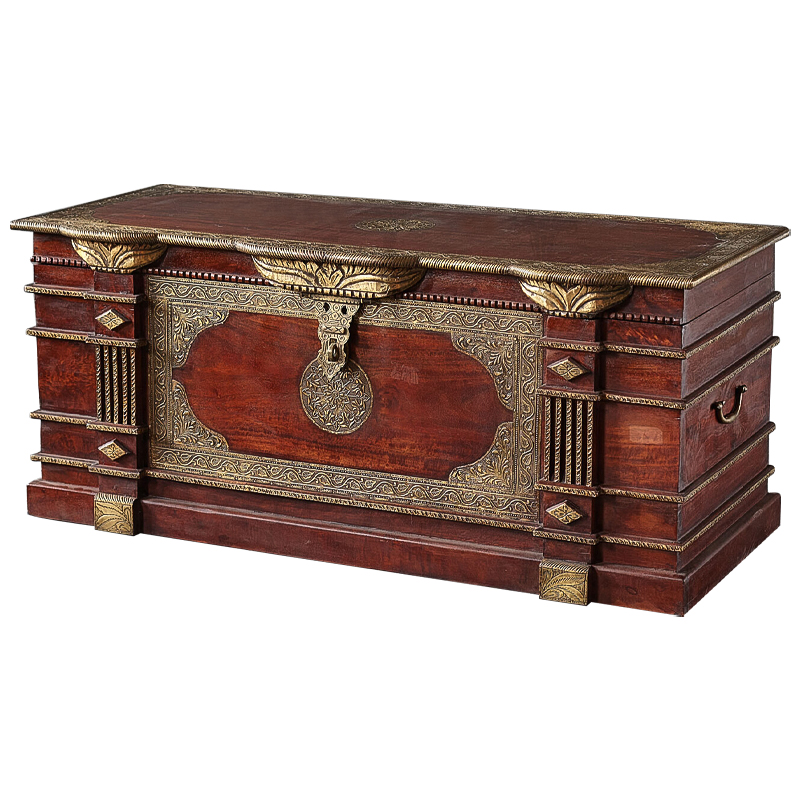 Сундук с латунной чеканкой Tejas Indian Inlaid Chest Коричневый Латунь Сундук с латунной чеканкой Tejas Indian Inlaid Chest Коричневый Латунь в Тюмени | Loft Concept